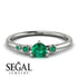 Minimalist Thin Emerald Ring - Brielle No. 21 image 2