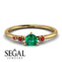 Minimalist Thin Emerald Ring - Brielle No. 49 image 2