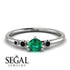Minimalist Thin Emerald Ring - Brielle No. 36 image 2