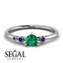 Minimalist Thin Emerald Ring - Brielle No. 66 image 2