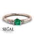 Minimalist Thin Emerald Ring - Brielle No. 5 image 2