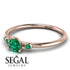 Minimalist Thin Emerald Ring - Brielle No. 20 image 3