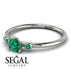 Minimalist Thin Emerald Ring - Brielle No. 21 image 3