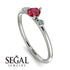 Minimalist Thin Ruby Ring - Brielle No. 12 image 10