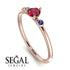 Minimalist Thin Ruby Ring - Brielle No. 71 image 10