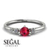 Minimalist Thin Ruby Ring - Brielle No. 12 image 2