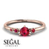 Minimalist Thin Ruby Ring - Brielle No. 56 image 2