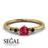 Minimalist Thin Ruby Ring - Brielle No. 40 image 2