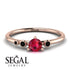 Minimalist Thin Ruby Ring - Brielle No. 41 image 2