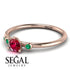 Minimalist Thin Ruby Ring - Brielle No. 26 image 3