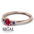 Minimalist Thin Ruby Ring - Brielle No. 71 image 3