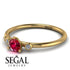 Minimalist Thin Ruby Ring - Brielle No. 10 image 3