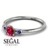 Minimalist Thin Ruby Ring - Brielle No. 72 image 3