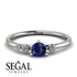 Minimalist Thin Sapphire Ring - Brielle No. 15 image 2