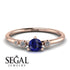 Minimalist Thin Sapphire Ring - Brielle No. 14 image 2