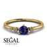 Minimalist Thin Sapphire Ring - Brielle No. 13 image 2