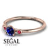 Minimalist Thin Sapphire Ring - Brielle No. 59 image 3