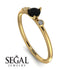 Minimalist Thin Black Diamond Ring - Brielle No. 7 image 10