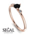 Minimalist Thin Black Diamond Ring - Brielle No. 8 image 10