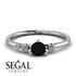 Minimalist Thin Black Diamond Ring - Brielle No. 9 image 2