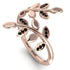 Open Ring Leaves Black Diamond Ring - Anna No. 8 image 1