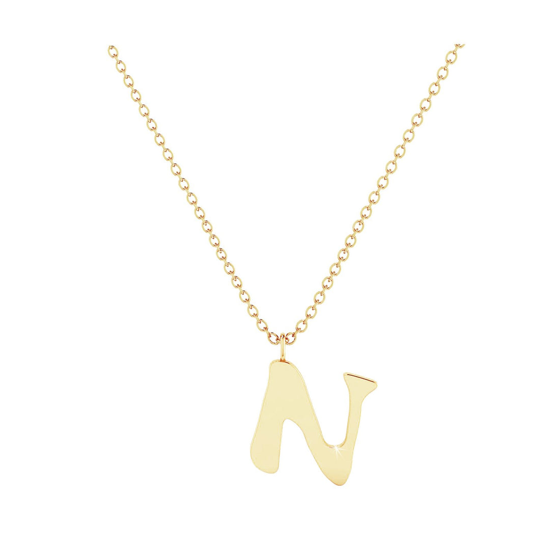 N - Letter Name Necklace Initial Necklace