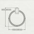 Emerald Cut Circle Black Diamond Earrings - Oaklyn No. 37 image 4