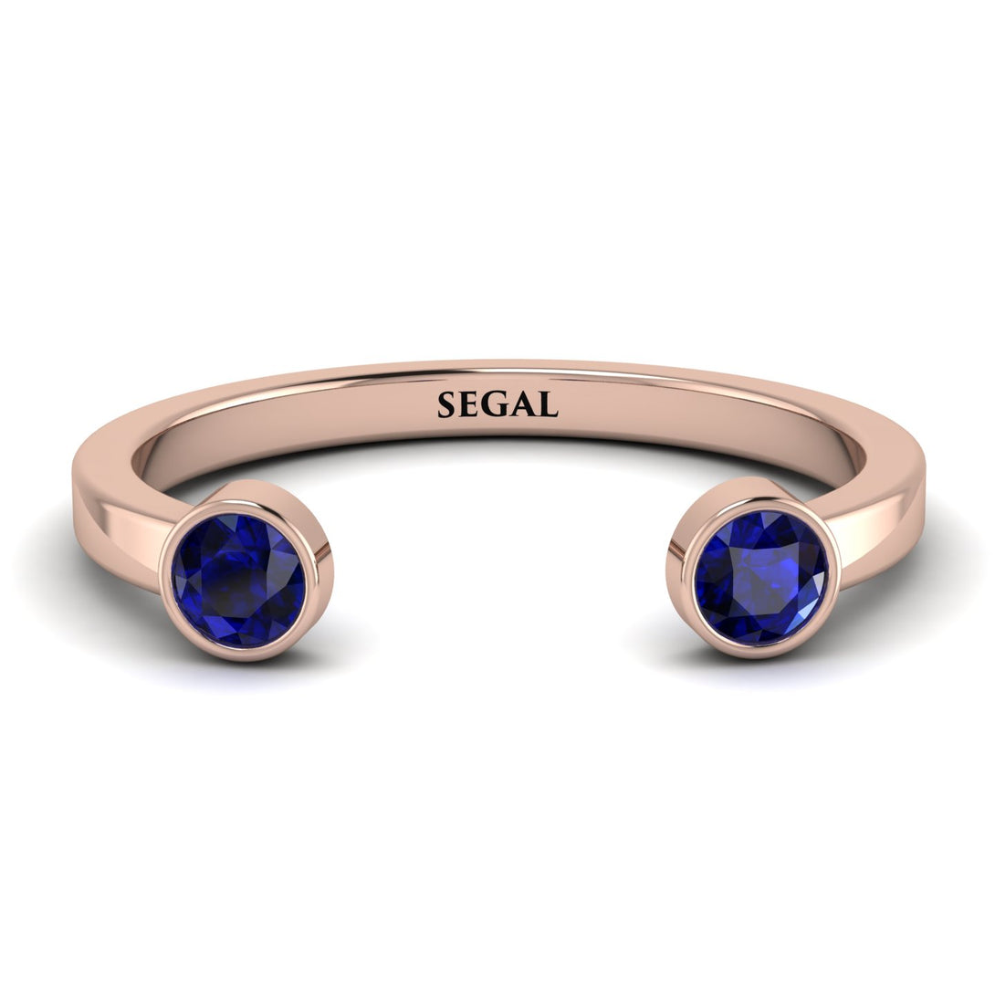 Open Bezel Sapphire Ring - Khloe No. 14