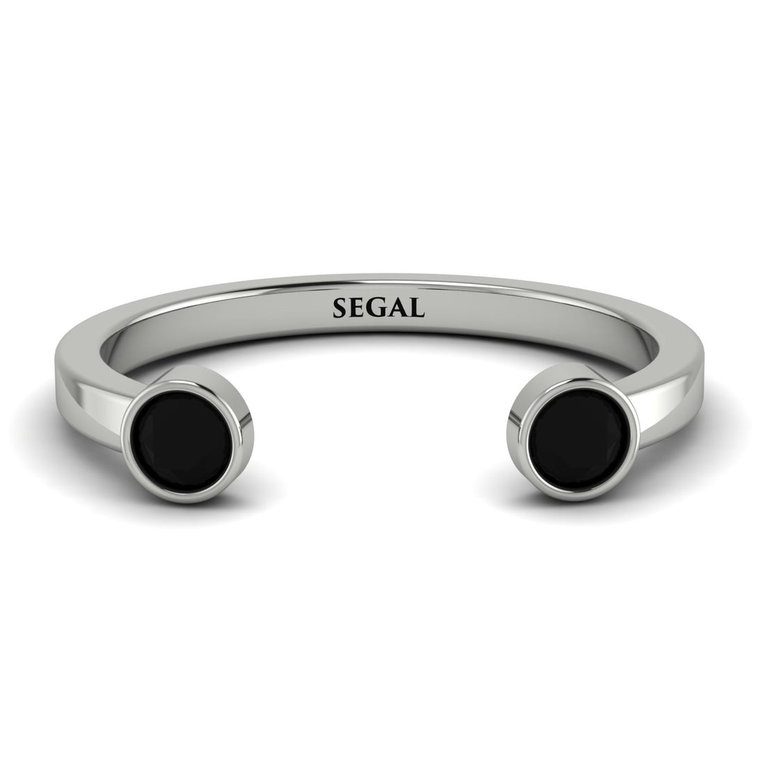 Open Bezel Black Diamond Ring - Khloe No. 9