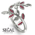 Open Ring Leaves Ruby Ring - Anna No. 12 image 6