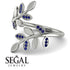 Open Ring Leaves Sapphire Ring - Anna No. 15 image 3