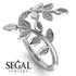 Open Ring Leaves Diamond Ring - Anna No. 3 image 6