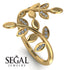 Open Ring Leaves Diamond Ring - Anna No. 1 image 6