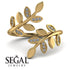 Open Ring Leaves Diamond Ring - Anna No. 1 image 2
