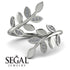 Open Ring Leaves Diamond Ring - Anna No. 3 image 2
