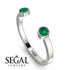 Open Bezel Emerald Ring - Khloe No. 6 image 2