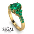 Oval Glamorous Emerald Engagement Ring - Mariah No. 19 image 2