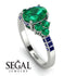 Oval Glamorous Emerald Engagement Ring - Mariah No. 66 image 2