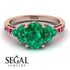 Oval Glamorous Emerald Engagement Ring - Mariah No. 50 image 3