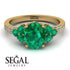 Oval Glamorous Emerald Engagement Ring - Mariah No. 4 image 3