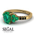 Oval Glamorous Emerald Engagement Ring - Mariah No. 34 image 10
