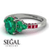 Oval Glamorous Emerald Engagement Ring - Mariah No. 51 image 10