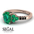Oval Glamorous Emerald Engagement Ring - Mariah No. 35 image 10