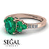 Oval Glamorous Emerald Engagement Ring - Mariah No. 5 image 10