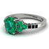 Oval Glamorous Emerald Engagement Ring - Mariah No. 36 image 1