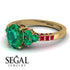 Oval Glamorous Emerald Engagement Ring - Mariah No. 49 image 10