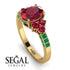 Oval Glamorous Ruby Engagement Ring - Mariah No. 25 image 2
