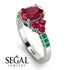 Oval Glamorous Ruby Engagement Ring - Mariah No. 27 image 2