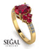 Oval Glamorous Ruby Engagement Ring - Mariah No. 10 image 2