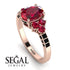 Oval Glamorous Ruby Engagement Ring - Mariah No. 41 image 2